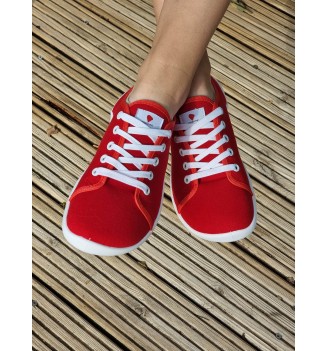 Chaussure Barefoot Natural Canvas 1N02 - Rouge