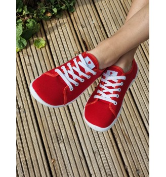 Chaussure Barefoot Natural Canvas 1N02 - Rouge