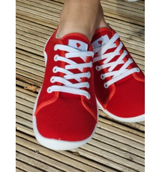 Chaussure Barefoot Natural Canvas 1N02 - Rouge