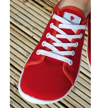 Chaussure Barefoot Natural Canvas 1N02 - Rouge